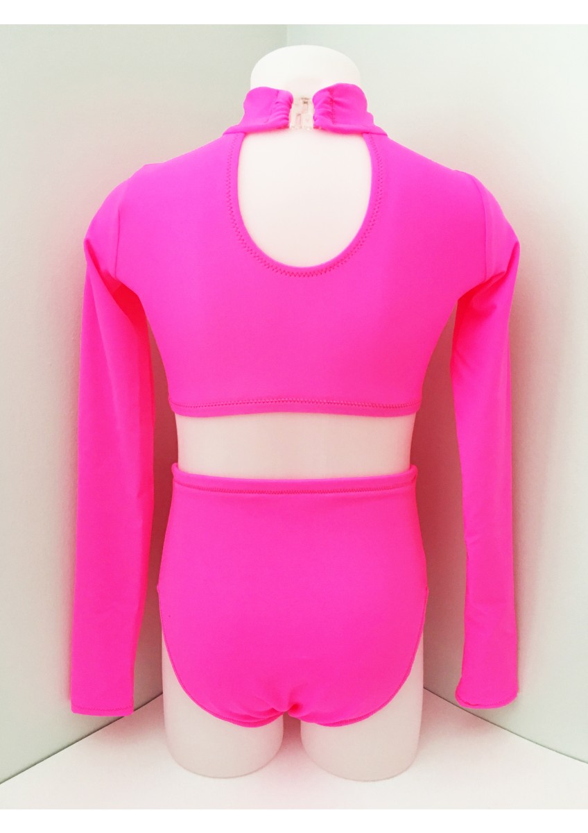 Back - Crop Set in CERISE